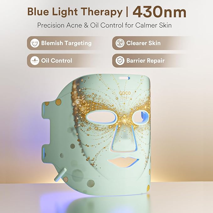 Red Light Therapy for Face Red Blue and Near-Infrared Light Therapy Mask for Face Anti-Wrinkles &amp Facial Skincare Portable &amp Rechargeable LED Face Mask Light Therapy for Fine Lines and Bl