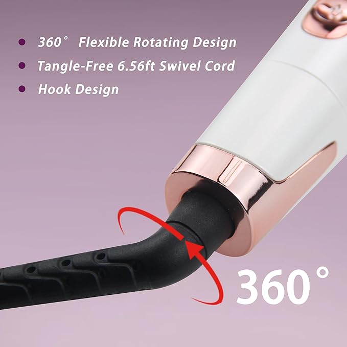 ANGENIL Pro Tourmaline Ceramic Twist Hair Straightener Dual Voltage Flat Iron Curling Iron in One Round Flat Iron with Silicone Heat Resistant Mat LCD Display 11 Adjustable Temp 20S Fast Heating