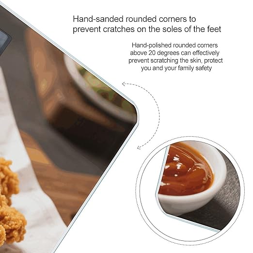 Fried Chicken Scale for Body Weight Sturdy Tempered Glass Weighing Scales with LCD Display Accurate Digital Bathroom Scale Convenient Body Fat Smart Scales Easy Read