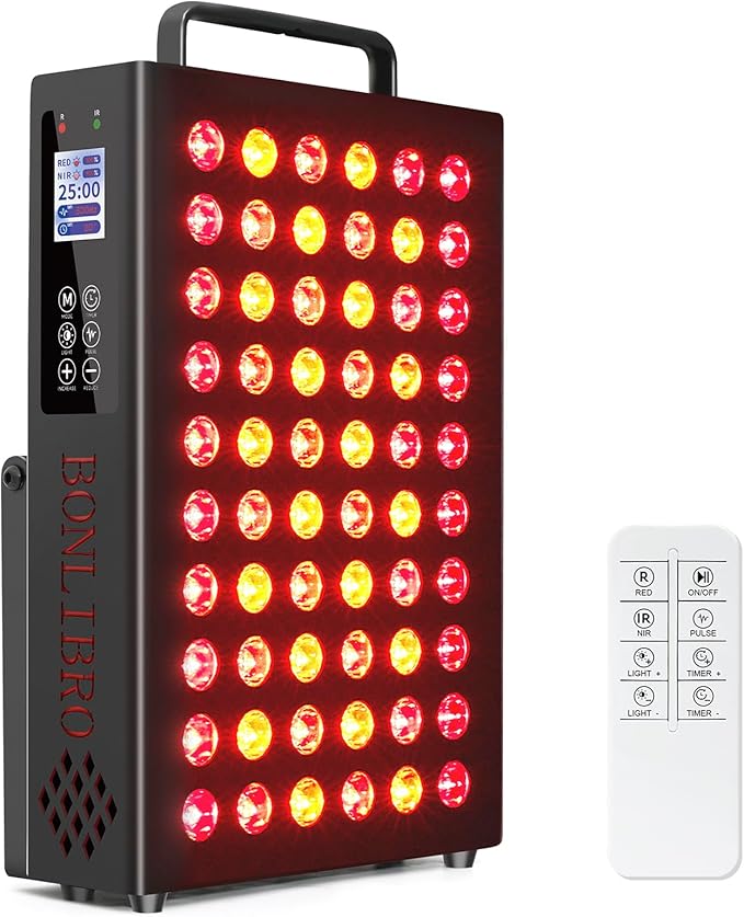 Red Light Therapy for Face and Body Infrared Light Therapy with Timer &amp Remote Control Quad Wave 660nm 850nm 630nm 940nm Near Infrared Light Therapy Panel Portable Dual Chip LED Device for Body