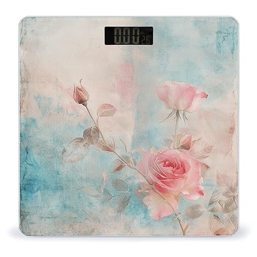 Retro Shabby Chic Smart Scale for Body Weight Accurate Bathroom Scale with LED Display Digital Weight Scales Weighing Machine High Precision Scales for Bath Home