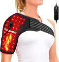 Viconor Red Light Therapy for Shoulder Pain Relife Infrared Light Therapy for Body with Massage Improve Joint Muscle 660nm &amp 850nm Red Light Shoulder Wrap Black1