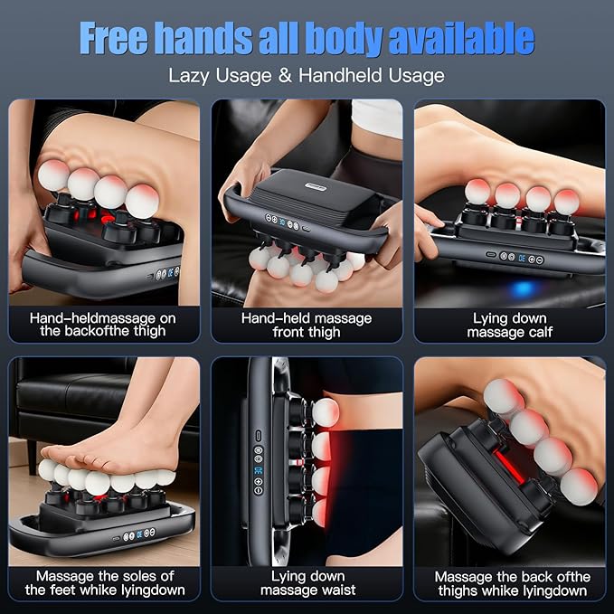 16 Head Massage Gun deep Tissue Percussion Muscle Massager with 16 Heads 3 Modes &amp 30 IntensitiesQuiet Handheld Massager for Back Neck Shoulder Legs Muscle Pain Relief