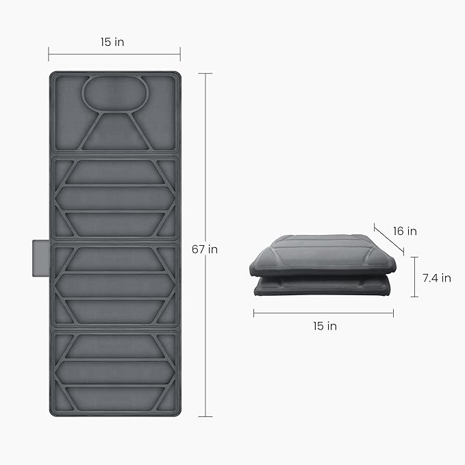 Full Body Massage Mat Massage Pad with 10 Vibrating Motors for Pain Relief Back Massager with Heat Full Body Massage for Back LumbarLeg Gifts for Men Women Long 67
