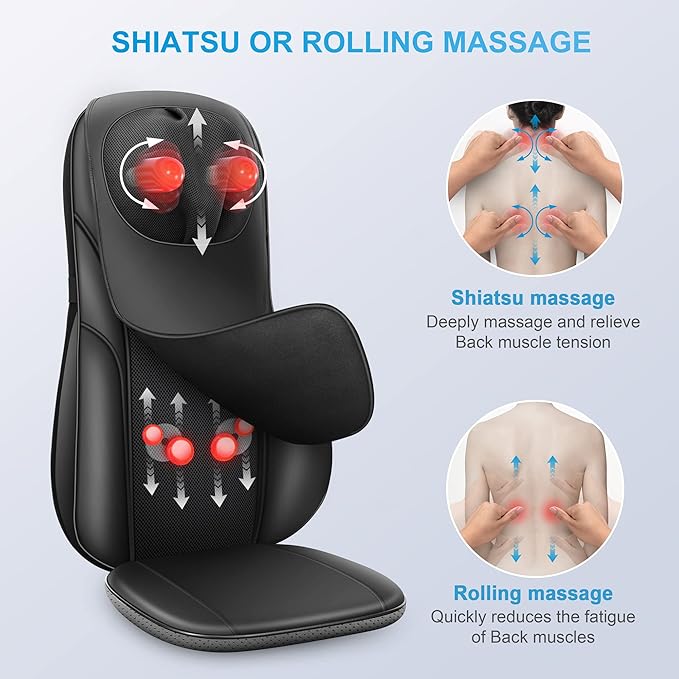 COMFIER Shiatsu Back Massager with Heat &amp Upgrade Foot Massager