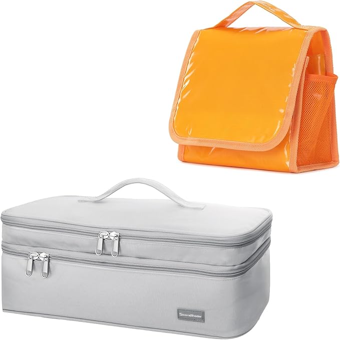 Double-Layer Travel Storage Bag &amp Travel Toiletry Bag for Women with Hanging Hook