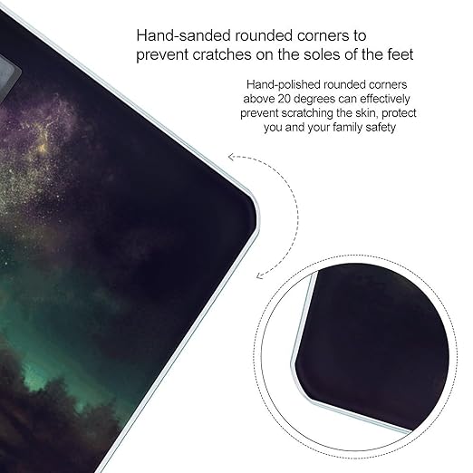 Dream Music Box Scale for Body Weight High Precision Digital Weight Scales with LCD Display Anti-Slip Sturdy Slim Tempered Glass Bathroom Scale for Home Use