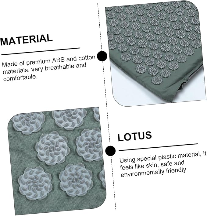 Veemoon Shiatsu Acupressure Massage Mat Practical Massage Pillow Set with Bag for Home Relaxation and Back Therapy