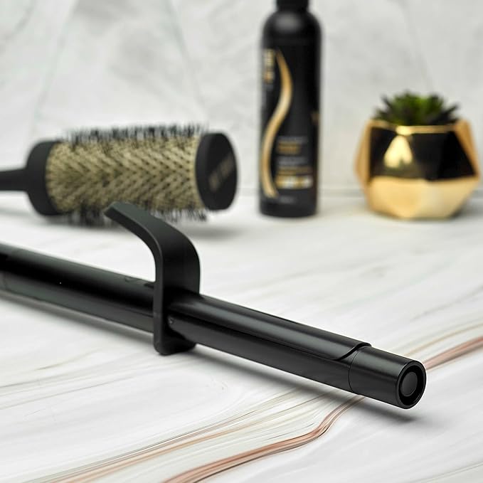 HOT TOOLS Pro Artist Black Gold 1 Inch Curling Iron - Stylist Preferred Curling WandCreates Defined Waves and Long-Lasting Results for Smooth &amp Shiny Styles(Pack of 6)
