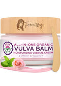Vulva Balm (Rose &amp Menthol 2oz) – All-in-One Organic Vaginal Moisturizer with 11 Botanicals – Hormone-Free &amp Incontinence Care Cream for Sensitive Skin – Soothes Redness Dryness &amp Irrita