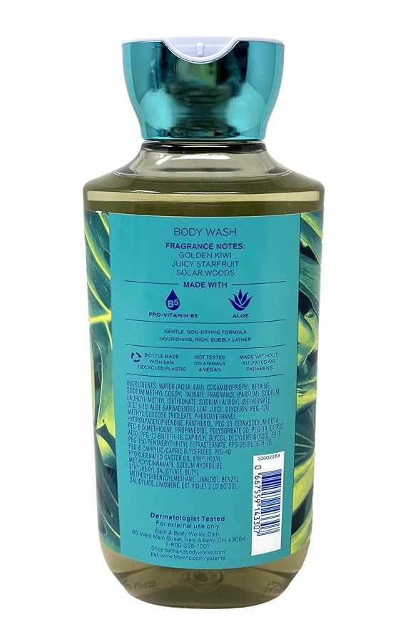 Bath &amp Body Works Thailand Sweet Kiwi &amp Starfruit Body Wash 2 Pack with an Aloe Vera Bar Soap