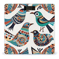 Ethnic Style Birds Weight Scale Large Digital Bathroom Scales with Bright LED Display Non Slip Digital Scale and Step On Fashion Weighing Machine for Body