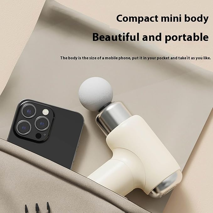 Cordless Electric Back Massager Long Handle Big Handheld Muscle Massager Rechargeable with Multiple Speed Settings Orange