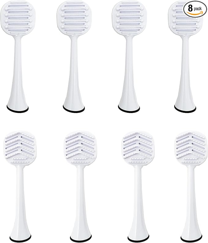 Tongue Brush Heads for Philips Sonicare Electric Toothbrush Tongue Scraper Refills for Fresh Breath Fits 4100/5100/6100/9023 Not Essence E Series or One 8-Pack