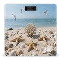 Sea Shells and Starfish Weight Scale Cute Bathroom Scale for Body Highly Accurate Digital Weighing Machine for People Compact LCD Display Scales with Sturdy Toughened Glass Scales