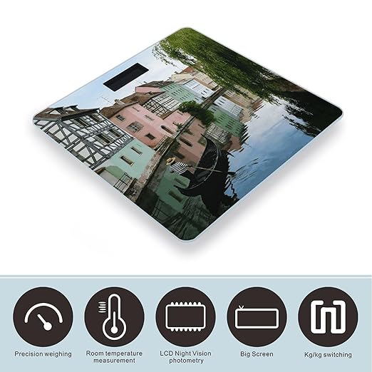 Colmar Smart Scale for Body Weight Digital Bathroom Scale Toughened Glass Weight Scale with Large LCD Backlight Display High Precision Scales Weighing Machine