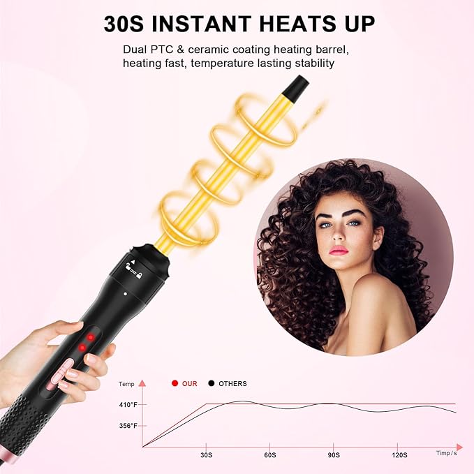 Professional 1/2 Inch Curling Iron &amp Rotating Electric Toothbrush
