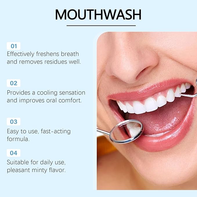 Fresh Mint Mouthwash for Instant Clean &amp Long-Lasting Freshness – Remove Food Residue Boost Oral Comfort(2PCS)