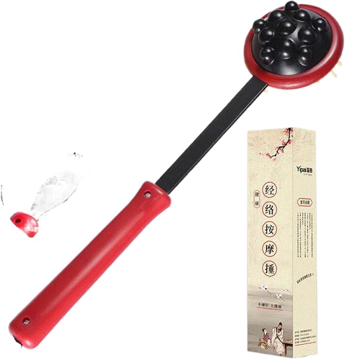 手持木制捶背神器敲打经络按摩捶 Manual Body Massage Hammer 拍后背抓痒神器不求人健康养生锤 HomeOffice Body Electric Massagers