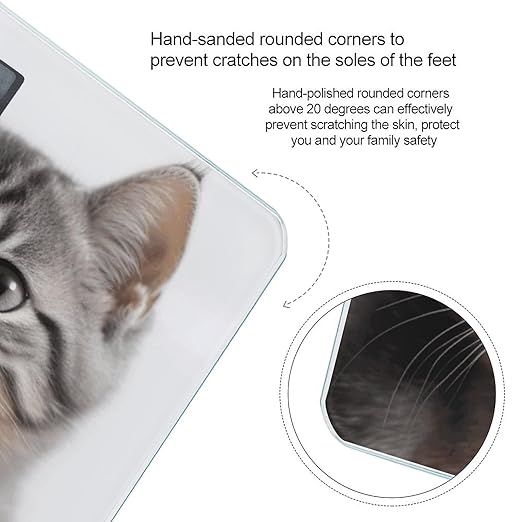 Cats Scale for Body Weight Digital Bathroom Scale Precision Smart Weighing Scales with Clear LED Display Accurate High Precision Scales Weighing Machine
