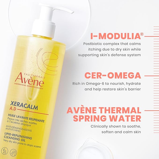 Avène XeraCalm A.D Lipid-Replenishing Cleansing Oil 25.3 fl. Oz.