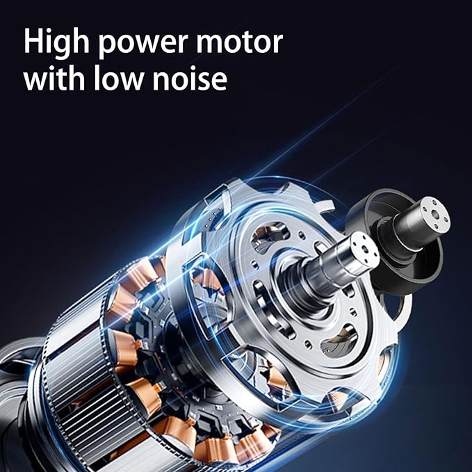 Small Rechargeable Men Electric Shaver with 3 Floating Heads Multifuntional Small Trimmer ABS Texture for Close Shaving
