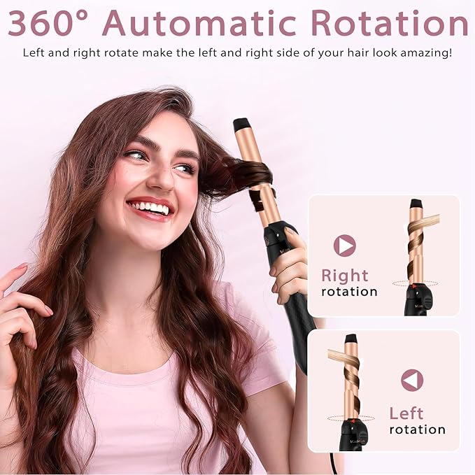 Rotating Curling Iron 1 Inch and 150000 RPM High-Speed Brushless Motor Hair Dryer