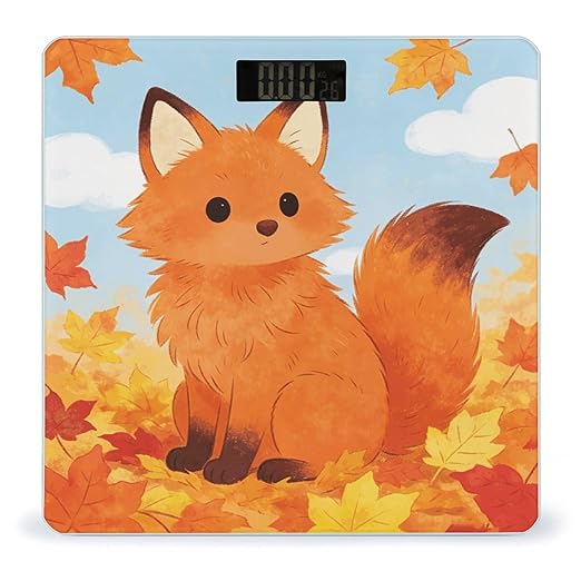 Burnt Orange Smart Scale for Body Weight Digital Bathroom Scale Toughened Glass Weight Scale with Large LCD Backlight Display High Precision Scales Weighing Machine