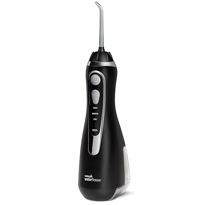 Waterpik Cordless Slide Professional Water Flosser Portable Collapsible for Travel and Storage &amp Cordless Advanced Water Flosser for Teeth Gums Braces Dental Care with Travel Bag