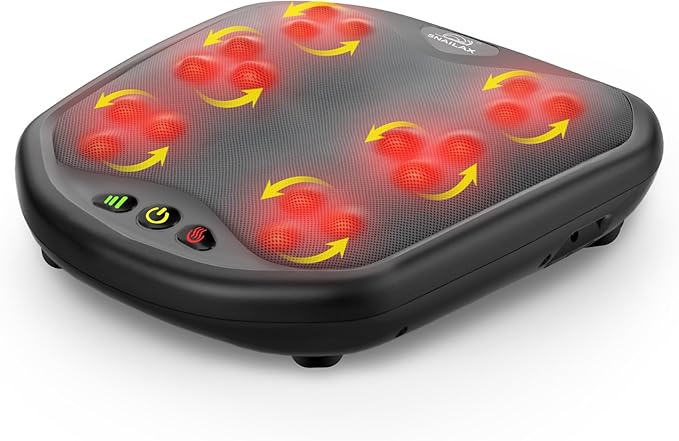 Snailax Vibration Back Massager with Heat &amp Shiatsu Foot Massager with Heat – Complete Full-Body Relief for Office Home