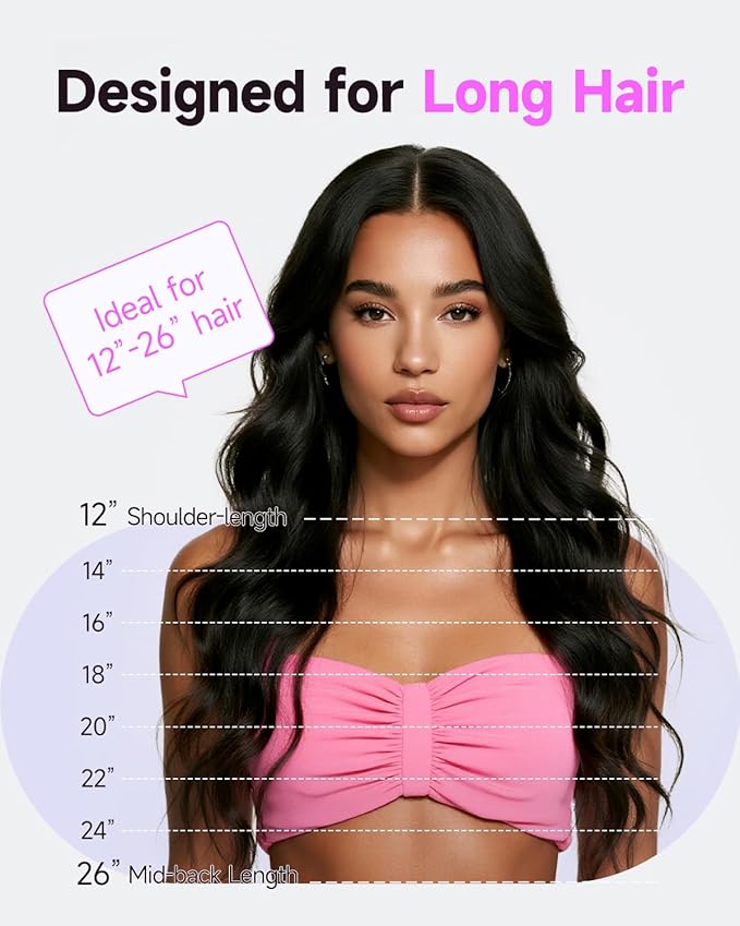 Automatic Hair Curler 1 1/4 Inch Rotating Curling Iron with 3 Temp 500 Million Ionic 2-Way Rotation10S Fast Heating Anti-Scald Anti-Tangle Rotating Curling Wand for Long Hair