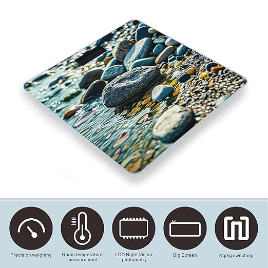 Rocks and Pebbles Scale for Body Weight Smart Scales Digital Bathroom Scale High Precision Weighing Scales with Large Display Weighing Machine for People
