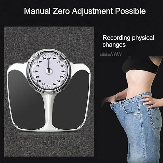 Mechanical Weight Scale Mechanical Bathroom Scale No Batteries Required with Easy to Read Measurements Weigh Up to 160Kg for HomeOfficeDorm Scales