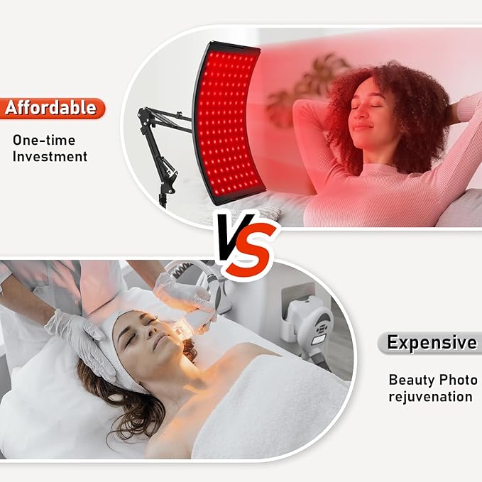 Red Light Therapy for Face and Body Red Infrared Light Therapy Lamp with Stand Led 660nm Red Light-Therapy&amp 850nm Infrared Light Device for Body