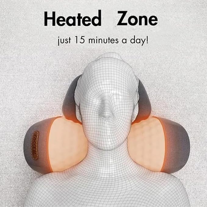 3 in 1 Neck Massager Pillow 3 in 1 Neck Massager 3-in-1 Necks Massagers Pillow Ergonomic Memory Foam Pillows for Necks and Shoulder Relax (Dark Gray-Plug in)
