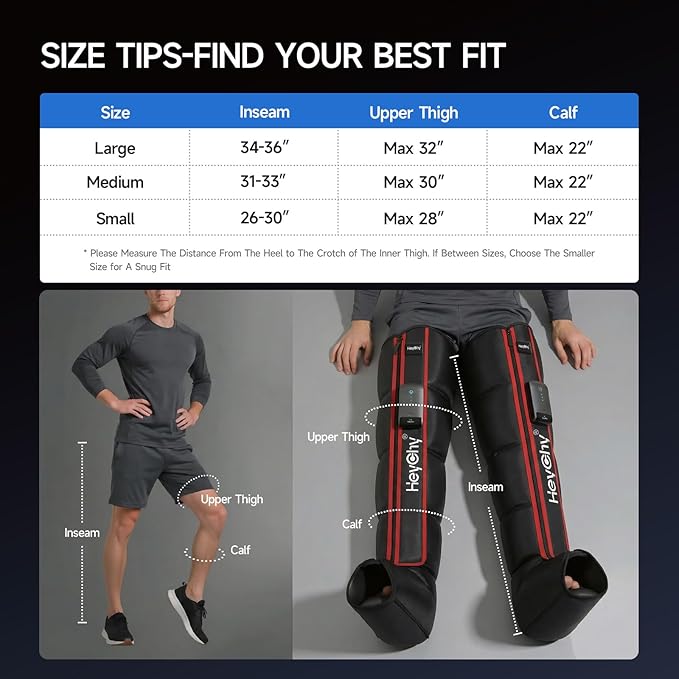 Air Compression Recovery System for Foot and Leg - Professional Sequential Massage Boots with Cordless Design &amp 5 Pressure Levels -Circulation &amp Pain Relief for Athletes Runners Seniors (Lar