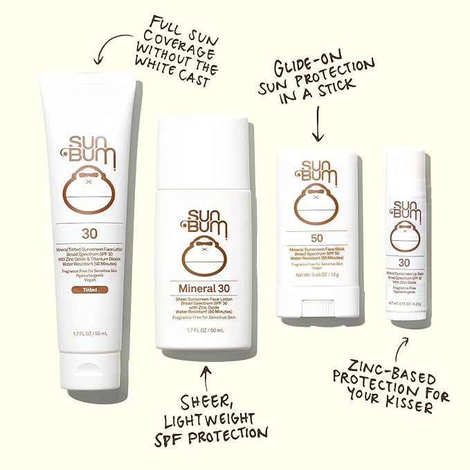 Sun Bum Mineral Spf 50 Sunscreen Face Stick Vegan and Hawaii 104 Act Compliant (Octinoxate &amp Oxybenzone Free) Broad Spectrum Natural Sunscreen With UVA/UVB Protection 2 Pack