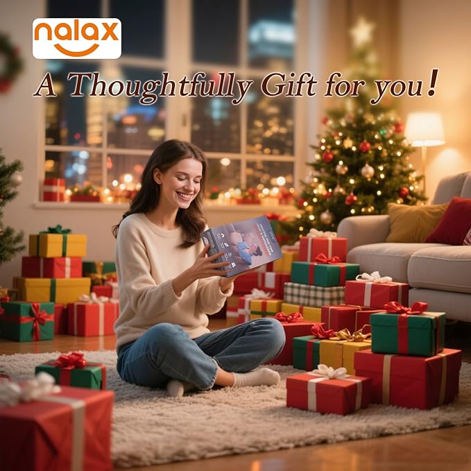 Nalax 30s Fast Heating Pad for Neck and Shoulders and Back 6X Deeper Far Infrared Pain Relief 8 Heat Settings Max 159℉ 4H Auto Off Memory Function Adjustable Strap Valentine Gifts Women 24x 20