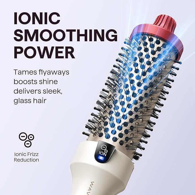 Wavytalk Blowout Boost Thermal Brush 1.5 inch Heated Round Brush for Blowout Look Negative Ion Technology Ceramic Tourmaline 5 Temperature Settings Christmas Limited Edition