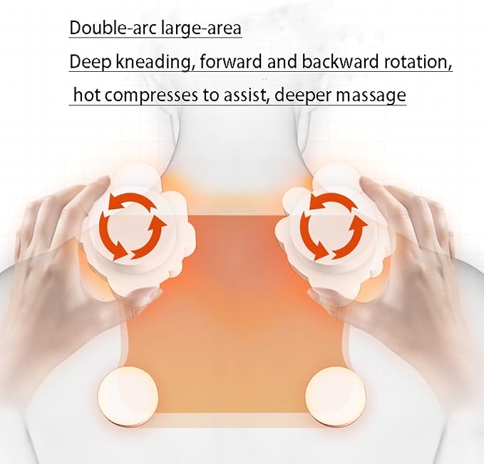 Massager for Neck and Shoulders with Heat 3D Shiatsu Neck and Back Massager for Shoulder Neck and Back Gifts Ideas for Women Men Mom Dad (Color : Rechargeable)
