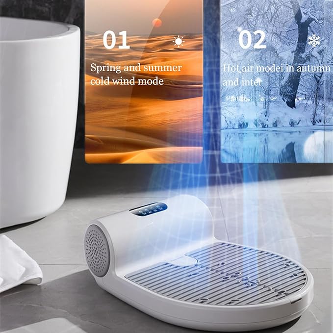 Body Dryer Negative Ion Full Body Dryer with 2 Gears Adjustment Foot Dryer Quick Air Drying Heating and Cooling Gravity Sensing for Home and Bathroom