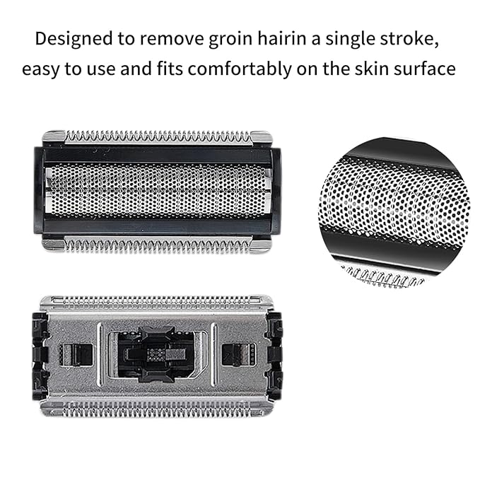 2 Pack Replacement Foil Blade Compatible with MANSCAPED The Lawn Mower Electric 5.0 Ultra Hair TrimmerReplacement Clipper Blades Groin Hair Foil Shaver Head for Close Body Hair Grooming