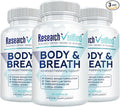 Research Verified Body &amp Breath Natural Deodorant &amp Freshener - Bad Breath &amp Body Odor Supplement - 60 Count (3 Months Supply)