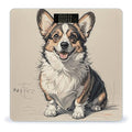 Hand Drawn Sketch Corgi Digital Bathroom Scale for Body Weight Weighing Scale with Backlit LCD Display High Precision Measurements &amp Measures Weight Up to 180kg