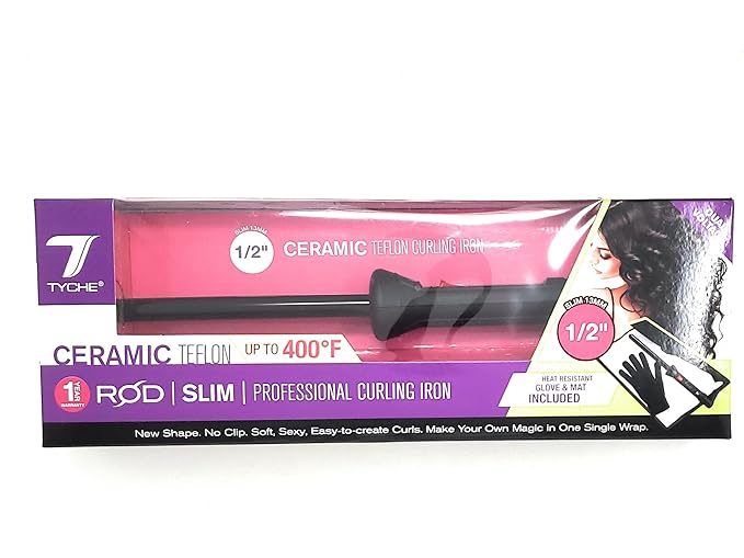 Tyche Profesional Curling Rod (Slim (1/2'') Curling iron hair curler
