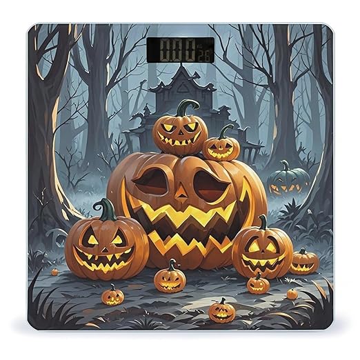 Digital Bathroom Scale for Body Weight Scale with Bright LCD Display High Accuracy Step-On Technology Auto On/Off Terrifying Atmosphere Digital Scales 400 Lbs /180kg