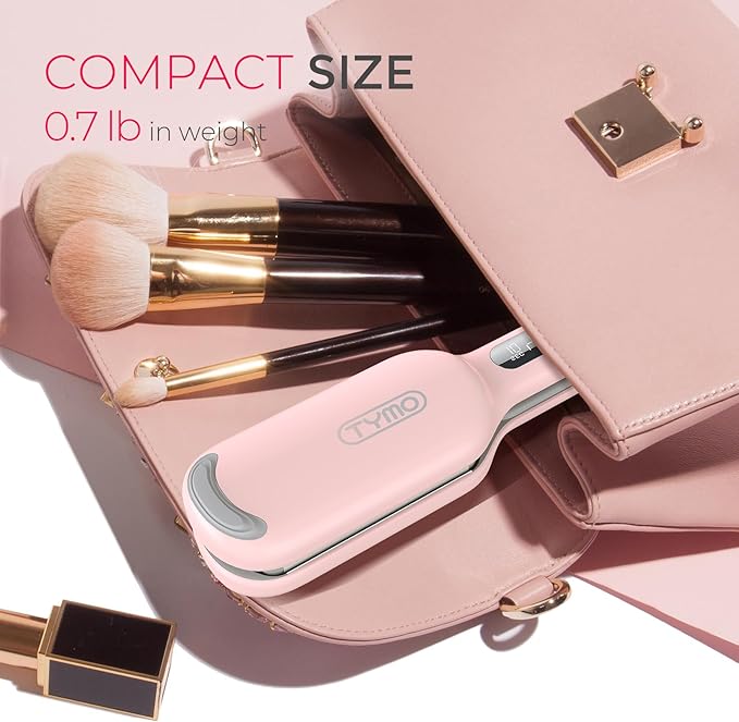 Curling Iron Hair Crimper Waver - TYMO ROVY Beach Waves Curling Wand Ionic Deep Waver Hair Curler Tool with Ceramic 3 Barrel for Women Dual Voltage Anti-Scald Easy to Use Pink 1 Inch (Pack of 2)