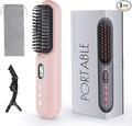 LAMA Cordless Hair Straightener Brush - Portable Hair Brush - 20s Fast Heating - 130 Million Plasma for Frizz-Free Shine 9000mAh Mini Hair Straightener Comb for Women Travel LED Display Hot CombPK