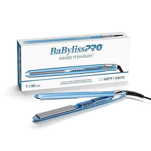 Nano Titanium Ultra-Sleek Hair Straightener Flat Iron for All Hair Types