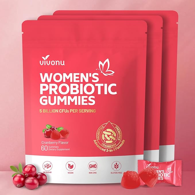 VivoNu Viginal Probiotics for Women Women Probiotic Gummies (180pcs/3bag)